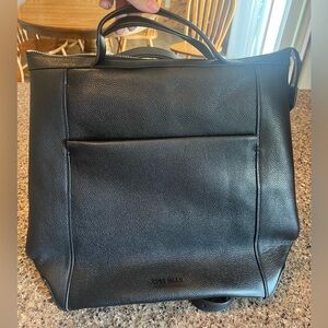 Cole Haan Grand Ambition Leather Convertible Backpack (Black)